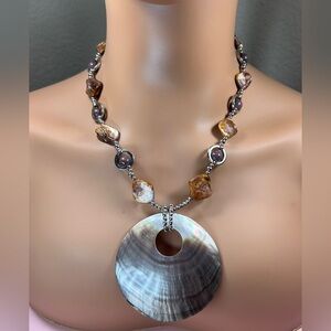 Artisan Abalone Shell Beaded Necklace